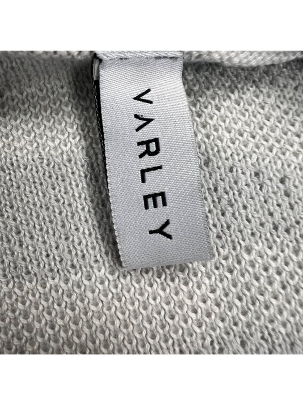Varley Womens Oversized Sweater Zebra Print Deep V-Neck Gray/White XS Wool Blend - Picture 9 of 9